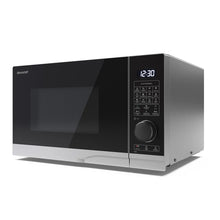 Carica l'immagine nel visualizzatore di Gallery, Sharp Ycpg284Aes Forno A Microonde 28Lt 1000W Controllo Digitale Grill 11 Livelli Di Potenza Black/Silver
