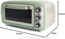 Carica l'immagine nel visualizzatore di Gallery, Ariete Forno Vintage Verde (0979/04) 18L 3 Posizioni Cottura Timer 60 Min 1380W