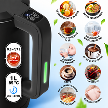 Carica l'immagine nel visualizzatore di Gallery, Stillstern Bollitore Elettrico 1,7L con Controllo Temperatura 40-55-70-85-100°C, 2200W, Mantenimento Calore 12h, Beccuccio Precisione Acciaio Inox