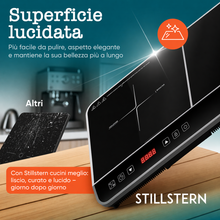 Carica l'immagine nel visualizzatore di Gallery, Stillstern ChefKoch Xtreme Duo Piano cottura a induzione doppio, 3600 W, 18 livelli di potenza, timer 24 ore