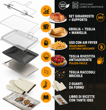 Carica l'immagine nel visualizzatore di Gallery, Stillstern Mini Forno Ventilato 35L con 13 Programmi, Timer 8h, Scongelamento, Mantenimento Caldo, Rivestimento Antiaderente, Pizza Ø28