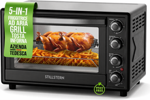 Carica l'immagine nel visualizzatore di Gallery, Mini Forno a Convezione 35L Stillstern con Girarrosto, Grill e Timer 2h, Funzione Scongelamento, Rivestimento Antiaderente, Pizza Ø28