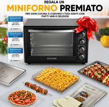 Carica l'immagine nel visualizzatore di Gallery, Stillstern Mini Forno a Convezione 45L con Girarrosto, Grill e Timer 2h, Funzione Scongelamento, Rivestimento Antiaderente, Pizza Ø32
