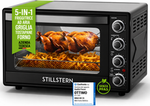Carica l'immagine nel visualizzatore di Gallery, Stillstern Mini Forno a Convezione 60L con Girarrosto, Grill e Timer 2h, Funzione Scongelamento, Rivestimento Antiaderente, Pizza Ø40