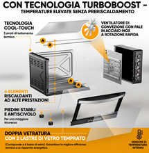 Carica l'immagine nel visualizzatore di Gallery, Stillstern Mini Forno a Convezione 60L con Girarrosto, Grill e Timer 2h, Funzione Scongelamento, Rivestimento Antiaderente, Pizza Ø40