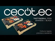 Carica e avvia il video nel visualizzatore di galleria, Piastra-grill elettrica Tasty&Grill 2000 Bamboo Black