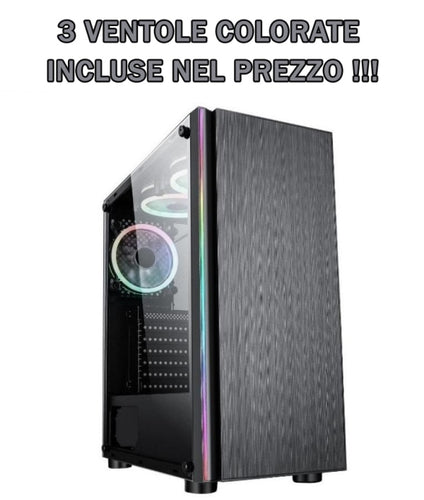 Case Gaming Tx-192-13 M-Atx Con 3 Ventole Colorate Incluse - No Alimentatore