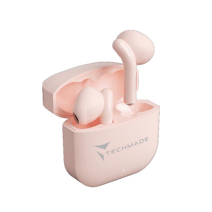 Auricolari Bluetooth Con Box Di Ricarica Rosa (Tm-Xm201-Pk)