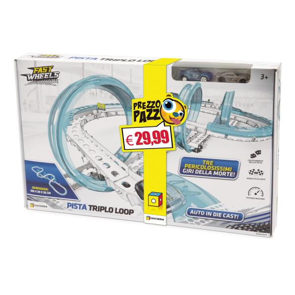 PREZZO PAZZO FAST WHEELS - PISTA TRIPLO LOOP 2 AUTO