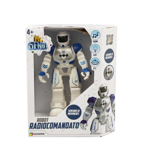 Mr Genio - Robot Rc Gigante Bianco/Blu