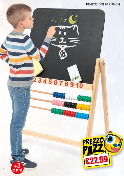 Prezzo Pazzo A Di Arte - Lavagna Adesiva Con Pallottoliere 70 X 39 Cm