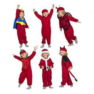 Costume Bambino Vestito 5 In 1 Rosso 5/6