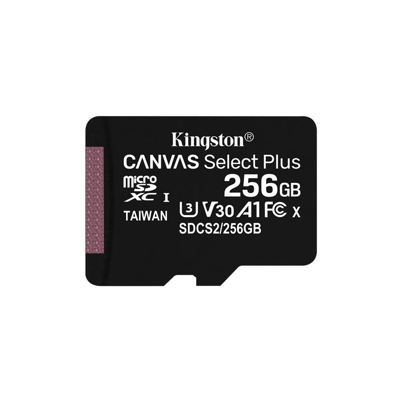 Kingston Canvas Select Plus 256Gb (Sdcs2/256Gb)-Micro Sd 256Gb + Adattatore Sd