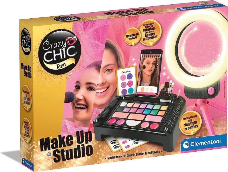 Crazy Chic Teen Make-Up Studio Console Con Trucchi Lavabili E Pennelli Professionali