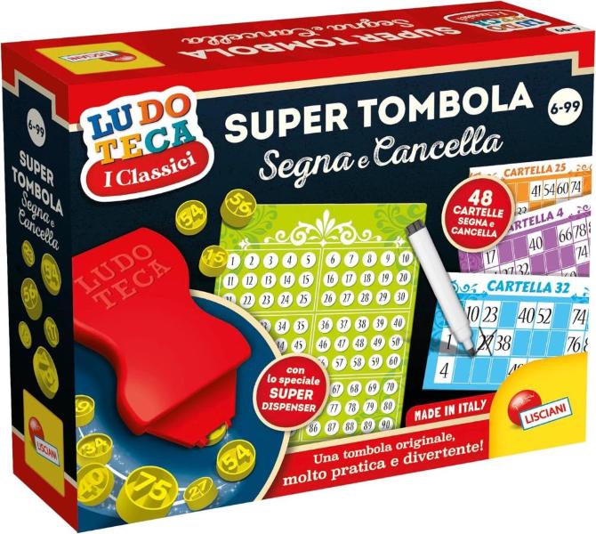 LUDOTECA SUPER TOMBOLA SEGNA E CANCELLA 48 CARTELLE