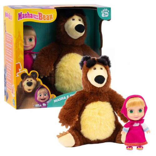 Masha Bambole 12 Cm + Peluche Orso 20 Cm