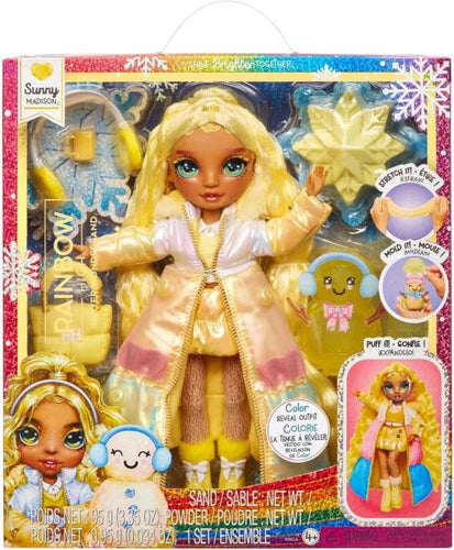 Rainbow High Winter Wonderland Doll- Bambola Sunny (Giallo)