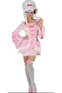 Costume Donna Cortigiana Rosa Ad Tg 1