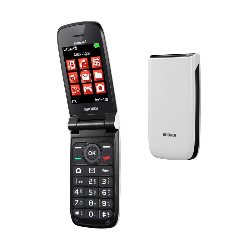 Brondi Magnum 4 (Bianco) - Telefono Cellulare Senior