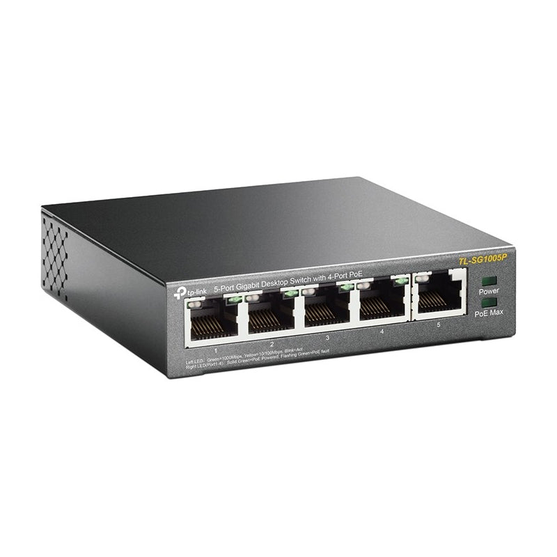 Tp-Link Tl-Sg1005P - Switch Desktop 5 Porte Gigabit - 4 Poe