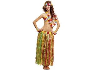 Costume Donna Set Hawaiana Gonna Lunga+Reg