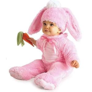 Costume Bambini Coniglietto Rosa Peluche 12/18