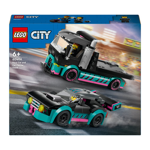 60406 LEGO City Great Vehicles Auto da corsa e trasportatore