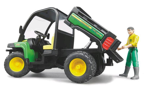 Bruder Trattore John Deere Gator 855D Con Personaggio