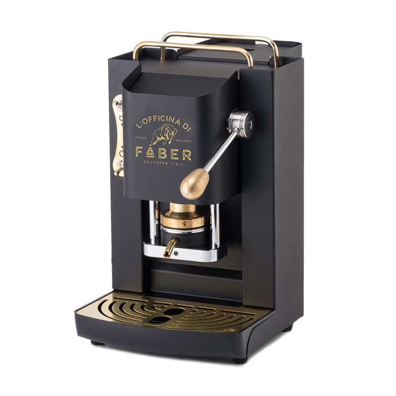 Faber Mini Pro Deluxe Nero-Macchina Per Caffe''-Pressacialda In Ottone-Elettrovalvola E Termostato 95-Telaio In Acciaio