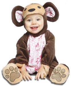 Costume Bambini Orsetto Baby Peluche 12/24 Mesi