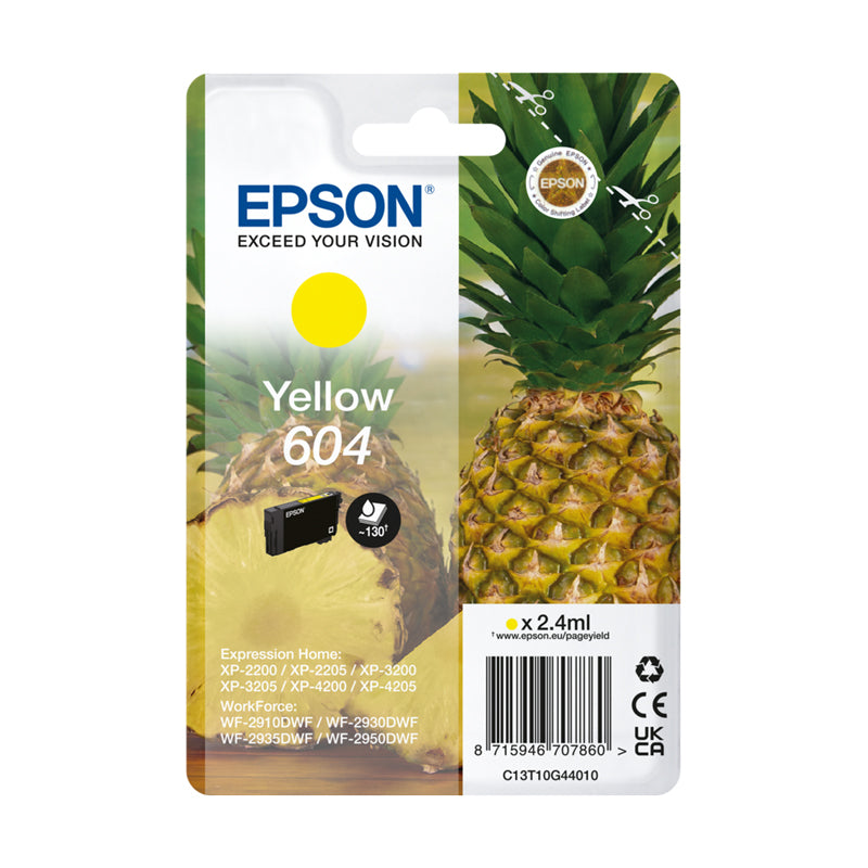 Epson 604 Yellow (C13T10G44010) - Cartuccia Originale