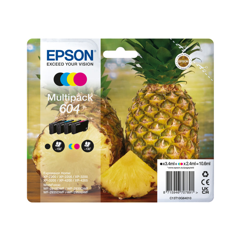 Epson 604 Multipack 4 Colours (C13T10G64010) - Cartuccia Originale