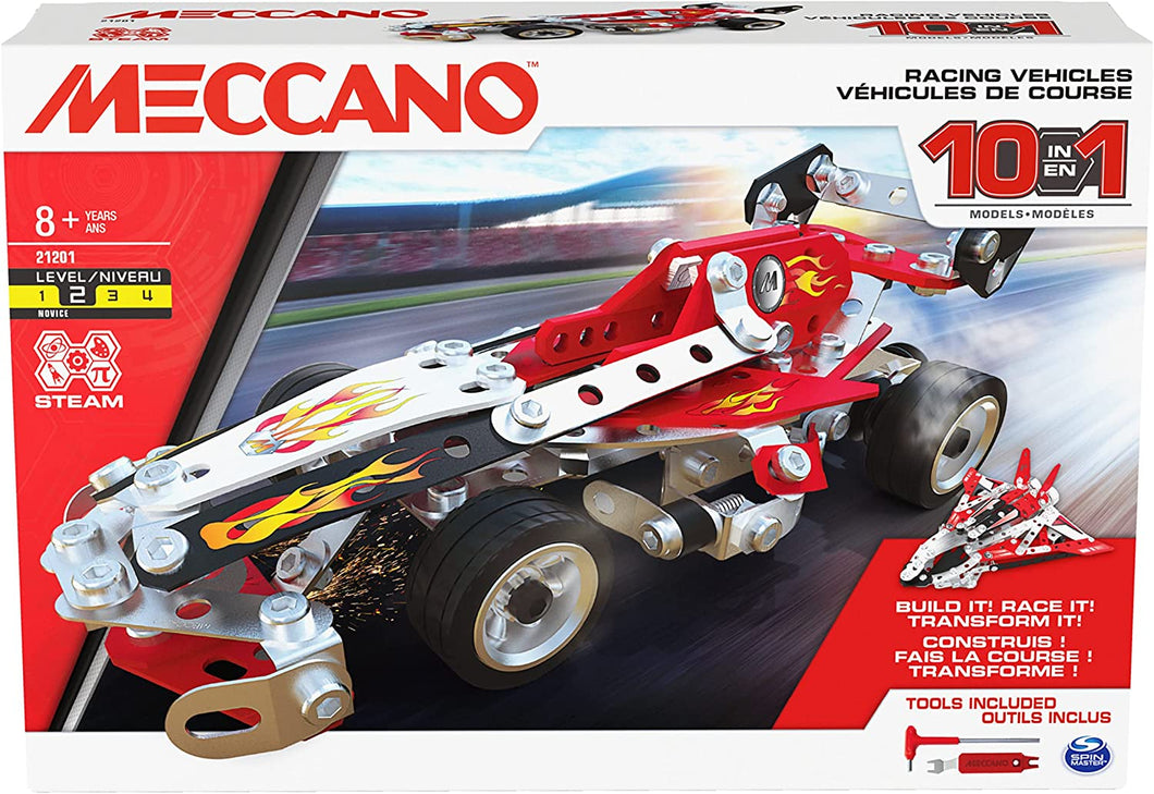 6060104 MECCANO Multi Modello 10 IN 1 - Veicoli da Gara