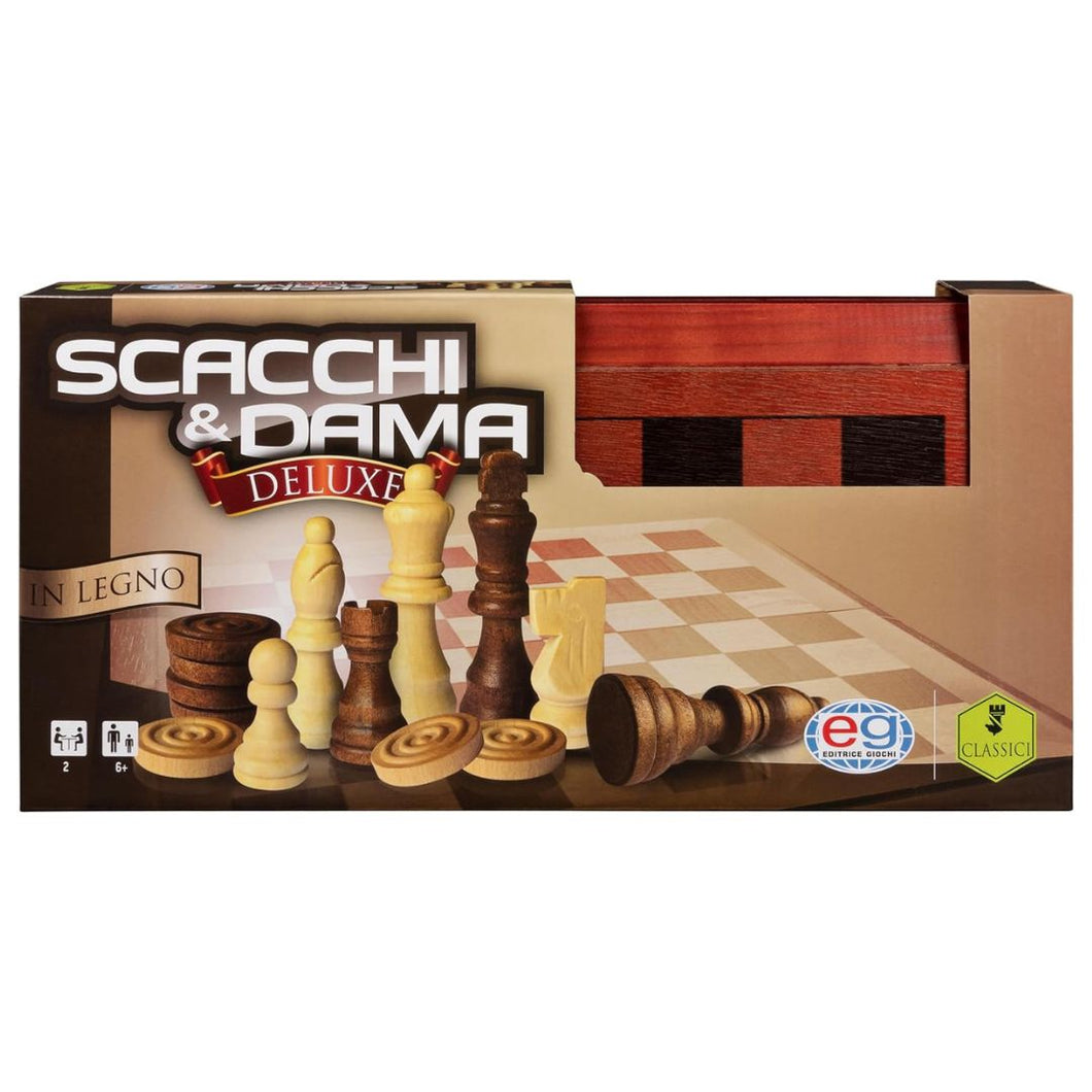 6036101 EG - Dama/Scacchi Deluxe in legno