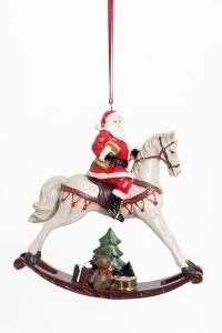 Cavallo A Dondolo C/Babbo Natale H.14