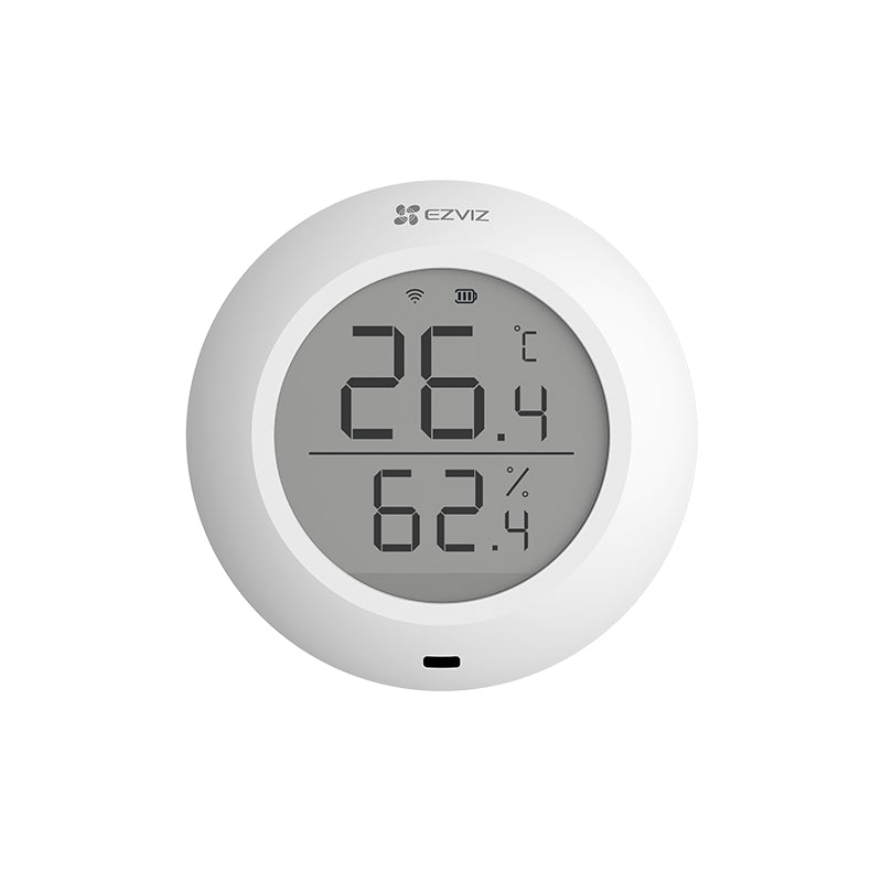 Ezviz T51C  Sensore Smart Di Temperatura Ed Umidita''  Protocollo Zigbee  Wifi  Display Lcd  Da Appoggio O Da Muro