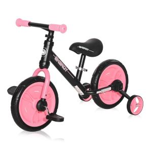 Balance Bike Nero/Rosa 2In1