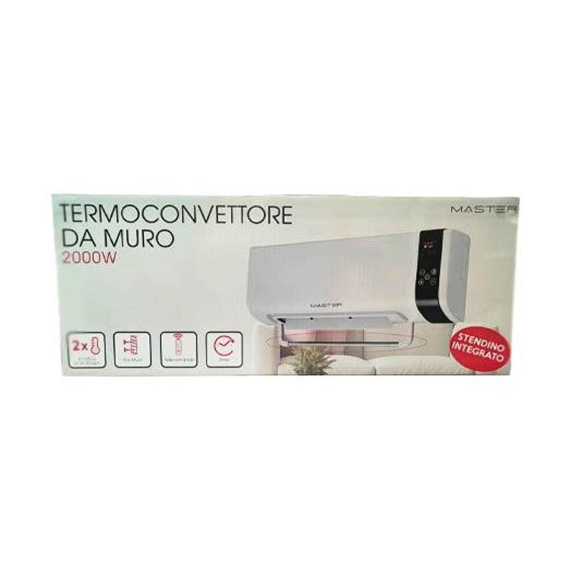 Master Tcp3510-R-Termoconvettore Da Parete Con Stendino-2000W-2 Liv. Di Potenza-Telecomando