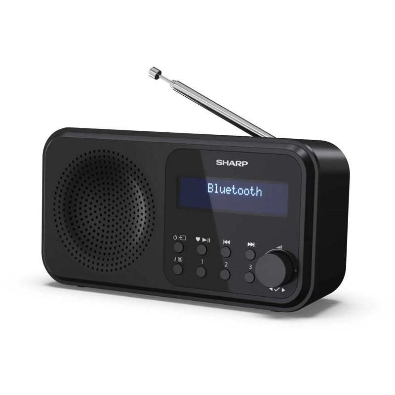 Sharp Dr-P420(Bk) - Radio Digitale Portatile - Dab/Dab+ - Lcd Monocromatico - Bluetooth 5.0 - Black