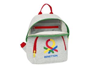 Zaino Mini Benetton Pop Stoffa Cm.27 3 Tasche