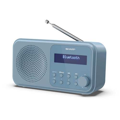 Sharp Dr-P420(Bl) - Radio Digitale Portatile - Dab/Dab+ - Lcd Monocromatico - Bluetooth 5.0 - Blue