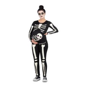 Costume Donna Mamma Scheletro M Ad. Premaman