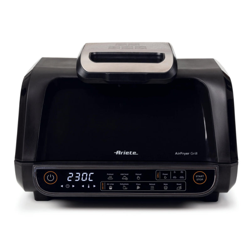 Ariete Air Fryer Grill 2In1 (4635/00) - Friggitrice Ad Aria + Griglia / Bistecchiera - 8L - Touch Control - 8 Programmi Cottura - 1700W