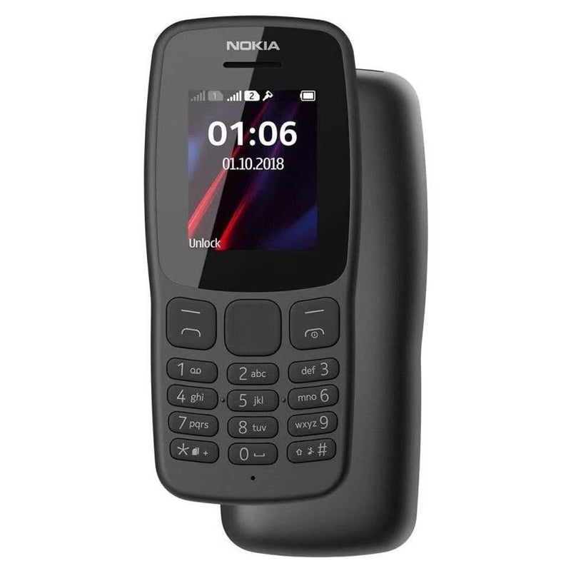 Nokia 106 (Black) - Mobile Phone - Dual Sim