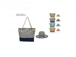 Borsa Mare Pois + Cappello 4 Col