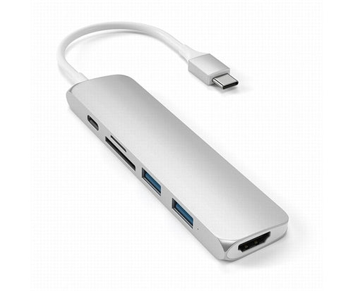 Adattatore Usb-C Slim Multimedia V2 Silver