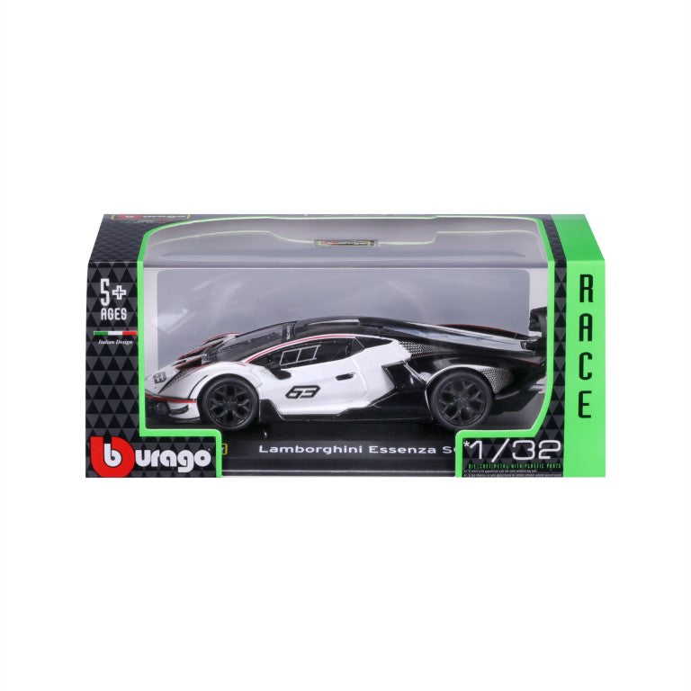 18-41167 - Bburago - 1:32 - Race - Lamborghini Essenza SCV12 - #12 Bianca/Nera