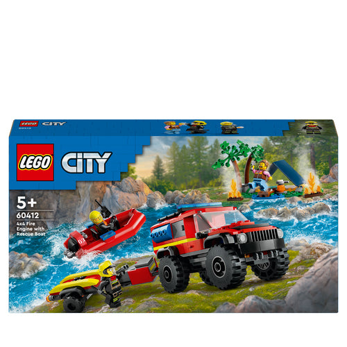 60412 LEGO City Fire Fuoristrada antincendio e gommone di salvataggio