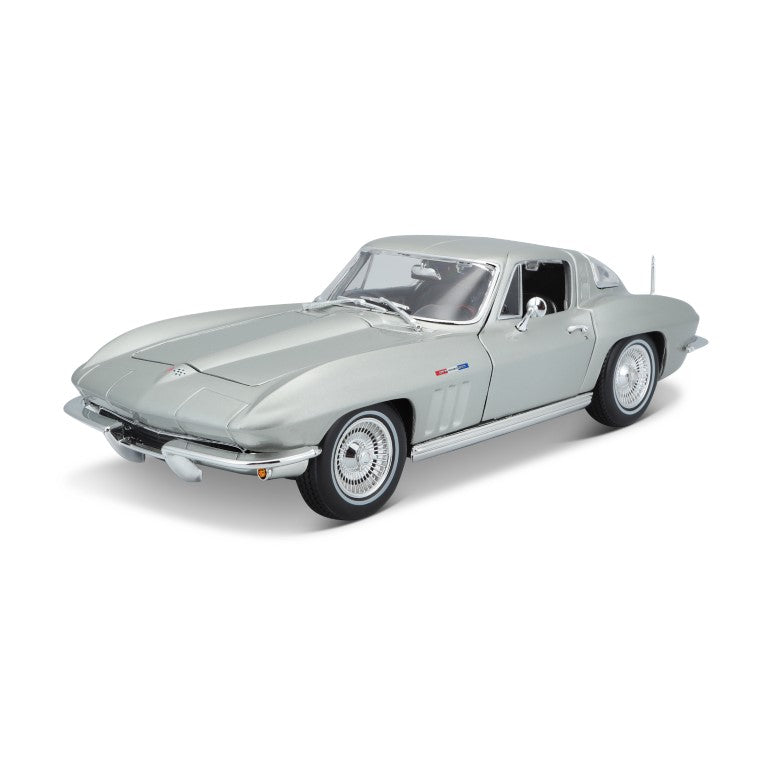 10-31640 SL - Bburago Maisto - 1:18 - 1965 CHEVROLET CORVETTE - Argento