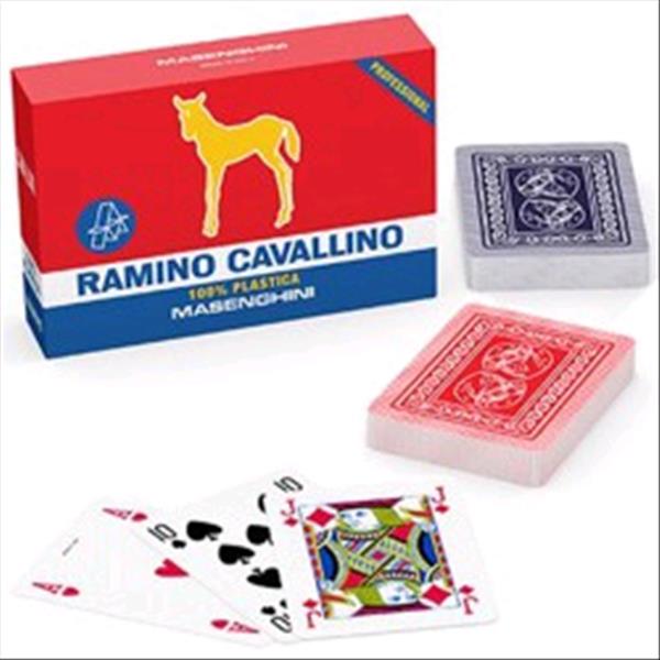 CARTE DA GIOCO RAMINO CAVALLINO ORO PLASTICA